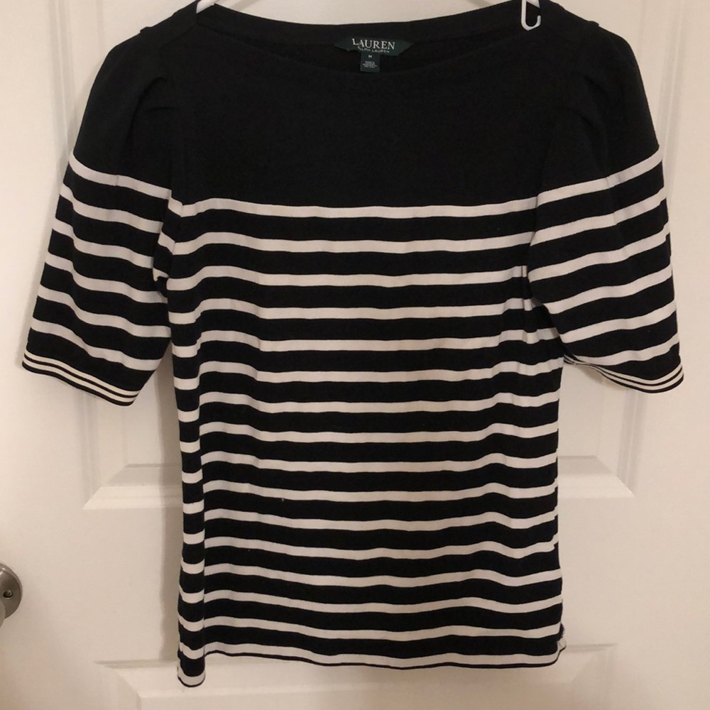 Ralph Lauren b&w striped shirt